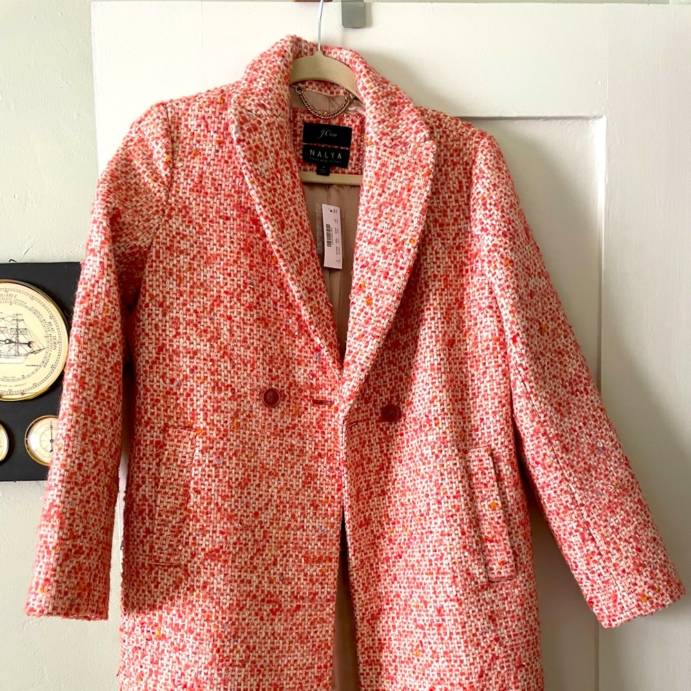 JCrew Pink wool coat
